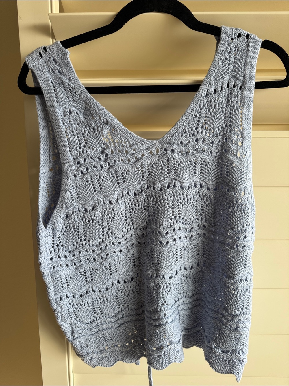 NWT Jessica Simpson Cornflower Blue Knit Drawstring Crop Top! 🩵🩵🩵 - Picture 4 of 6